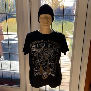 Black, large Silver jeans T-shirt.